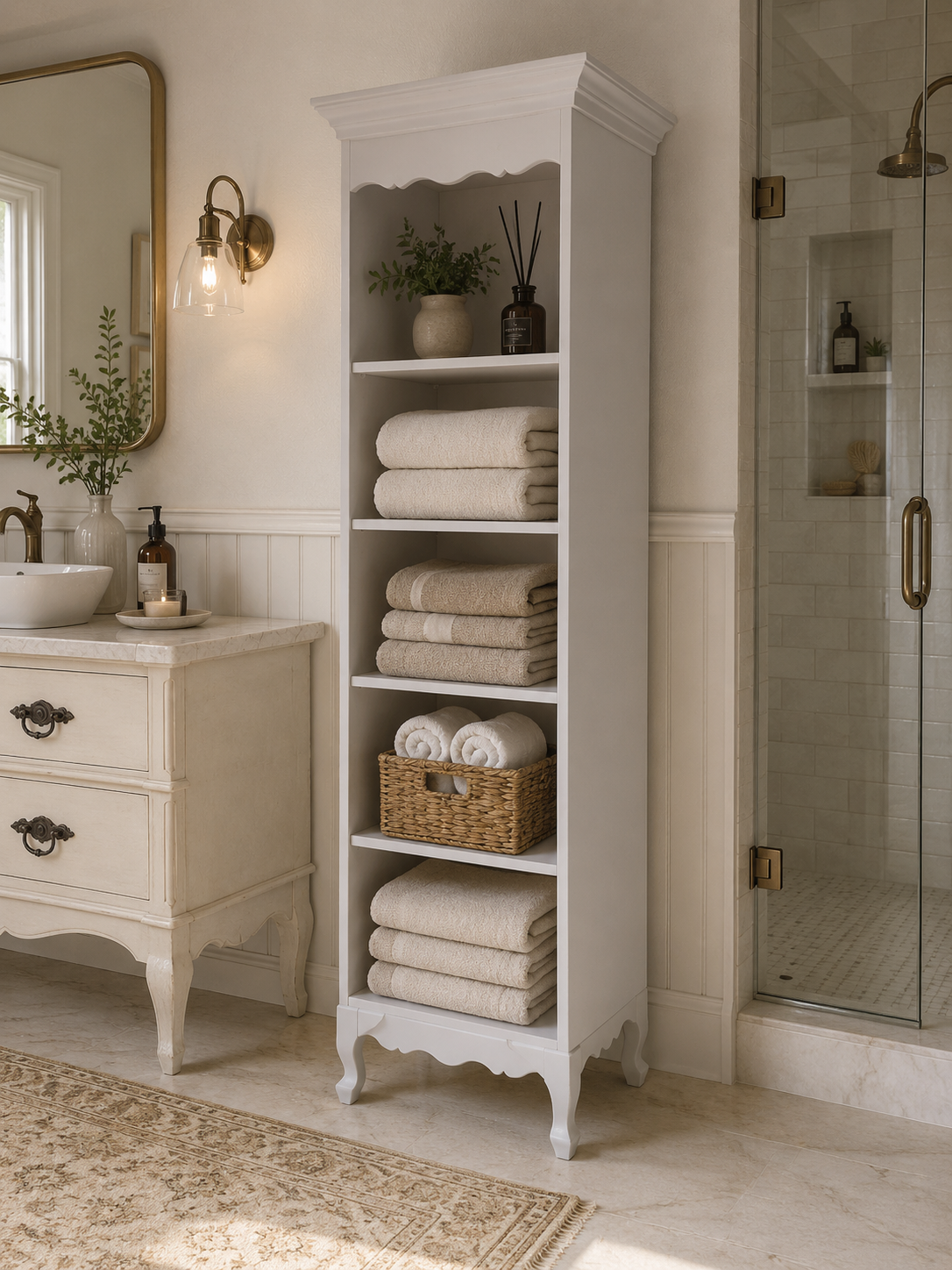 Bathroom Towel Storage Cupboard
