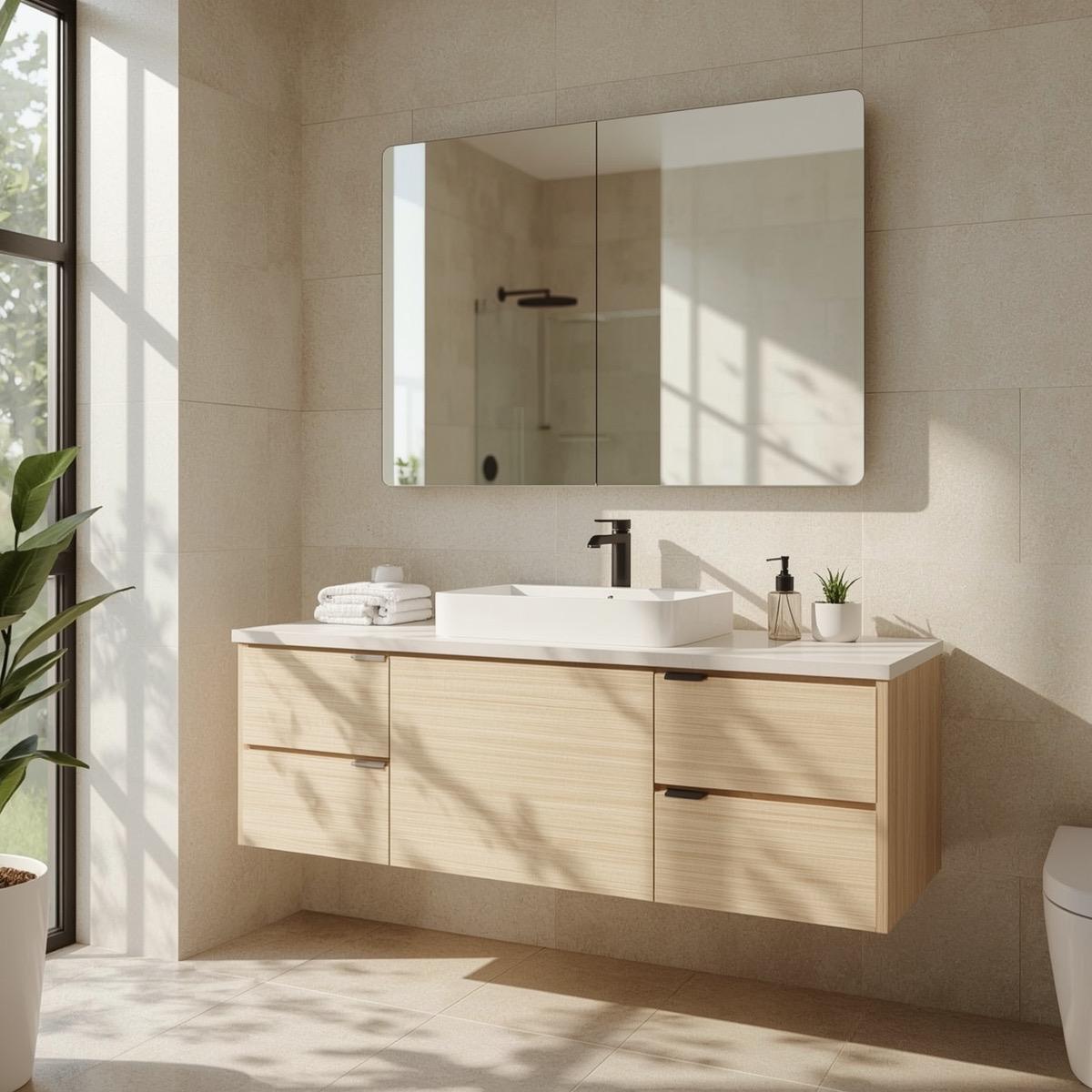 Floating Vanity w/ quartz top