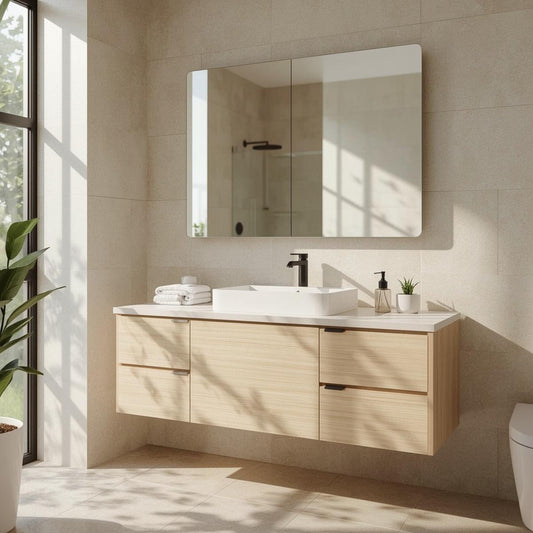 Floating Vanity w/ quartz top